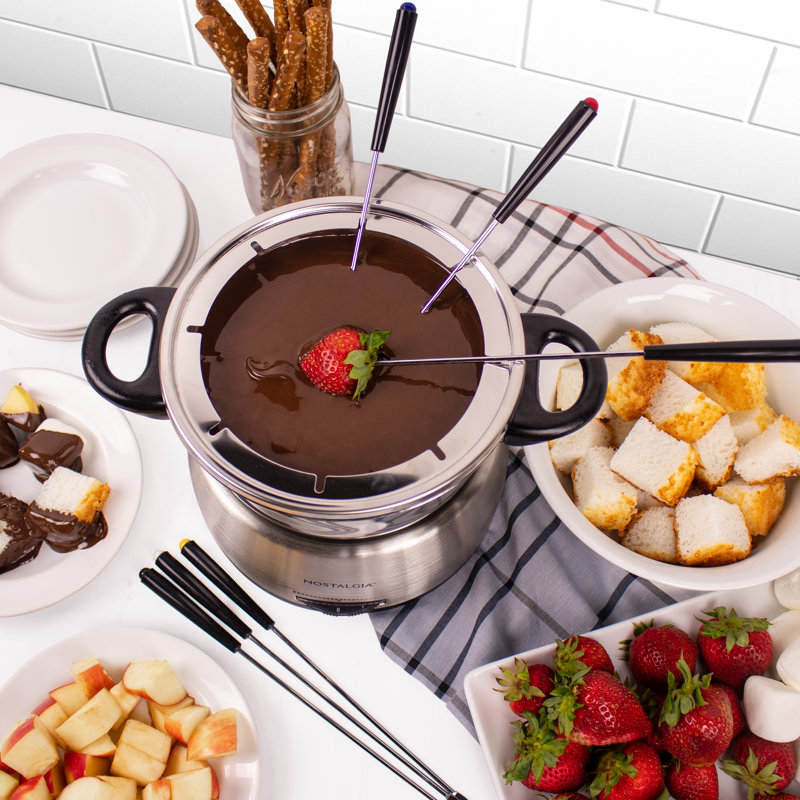 Nostalgia Electrics Nostalgia 6Cup Stainless Steel Electric Fondue Pot